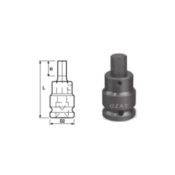 IMMAGINE 1 1 2 SQ DRIVE 6 POINT TWO PARTS INHEX DRIVER 1 Soluzioni per la rivendita professionale e industriale The best quality of a screwing compass can be found in the ability to withstand the greatest number of impact blows generated by the tools, by the precision with which the coupling between the exit shaft of the screwdriver and the drive (square drive) of the compass and the quality of the material in which the compass is made. The OZAT compasses by Airtechnology are made with special processes that combine the traditional electroerosions in a special chemical bath. This process gives the bushes characteristics of resistance to wear and strength to use unique in the market.