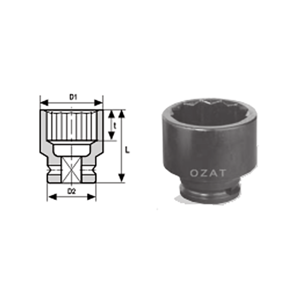 IMMAGINE 1 SQ DRIVE 12 POINT SOCKETS REGULAR LENGTH 1 Soluzioni per la rivendita professionale e industriale The best quality of a screwing compass can be found in the ability to withstand the greatest number of impact blows generated by the tools, by the precision with which the coupling between the exit shaft of the screwdriver and the drive (square drive) of the compass and the quality of the material in which the compass is made. The OZAT compasses by Airtechnology are made with special processes that combine the traditional electroerosions in a special chemical bath. This process gives the bushes characteristics of resistance to wear and strength to use unique in the market.