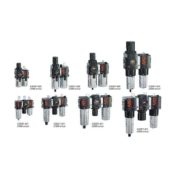 IMMAGINE ARO FLO 2 AND 3 PIECE COMBINATION UNITS 1 Soluzioni per la rivendita professionale e industriale The use of air preparation devices, such as filters, regulators, and lubricators is an excellent means of keeping your tools and equipment to operate at their peak performance