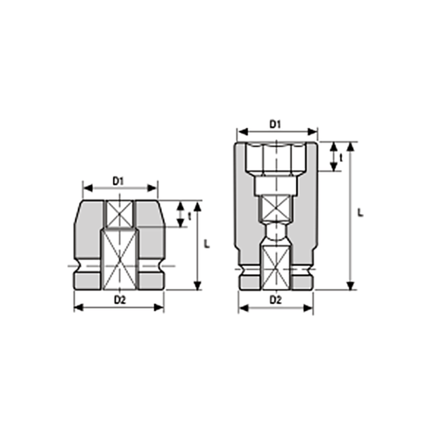 IMMAGINE BUD WHEELS IMPACT SOCKETS 1 Soluzioni per la rivendita professionale e industriale The best quality of a screwing compass can be found in the ability to withstand the greatest number of impact blows generated by the tools, by the precision with which the coupling between the exit shaft of the screwdriver and the drive (square drive) of the compass and the quality of the material in which the compass is made. The OZAT compasses by Airtechnology are made with special processes that combine the traditional electroerosions in a special chemical bath. This process gives the bushes characteristics of resistance to wear and strength to use unique in the market.