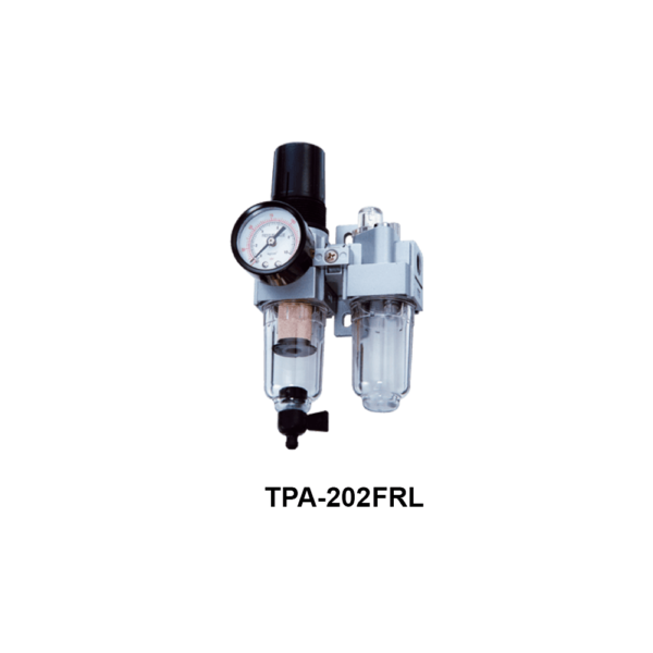 TPA 202FRL Soluzioni per la rivendita professionale e industriale Gruppi FRL TPA-804FRL, TPA-202FRL: Filtro Regolatore Lubrificatore Pistole per Gonfiaggio pneumatici  TPA-B25, TPA-B20. Professional Power Tools offre una vasta gamma di avvitatori e utensili adatti a soddisfare le esigenze di svariati settori applicativi.