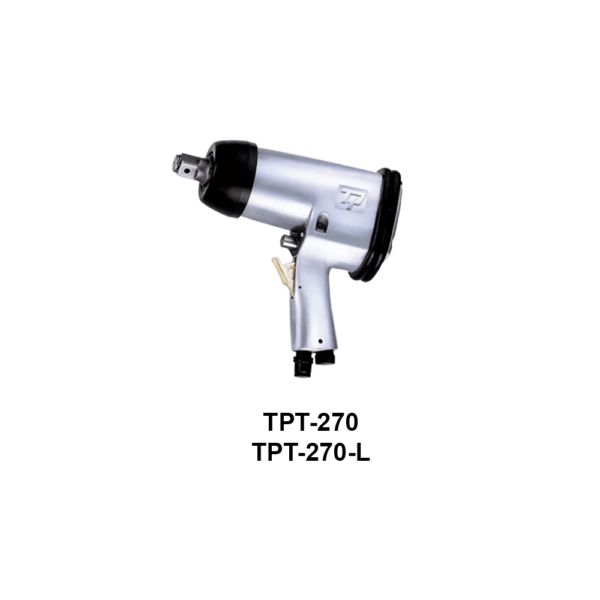 TPT 270 Soluzioni per la rivendita professionale e industriale The use of the latest technologies and materials, such as the composite material or aluminum structure, and the high power capacity make the impact tools of the TPT professional power tools series the best in every class. Our versatile line offers different torque transmission technologies, from the classic mono and double hammer, to the docking dog system to the latest patented Machoneer system capable of transmitting the highest power on the market today with a noise level of only 85 Dba for use in accordance with of law even in closed environments A complete range of tools from 3/8 "to 1" -1/2 both in aluminum and in composite material, offer a wide choice of use and versatility of use