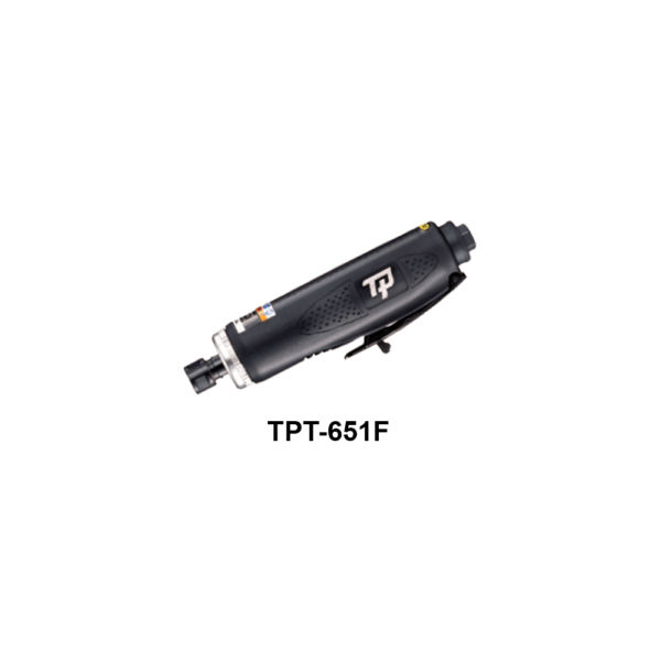 TPT 651F 3 Soluzioni per la rivendita professionale e industriale Le smerigliatrici pneumatiche serie TPT si differenziano tra loro per: conformazione (diritta, meglio definita come ASSIALE, ANGOLARE, angolare RIBASSATA), potenza d’esercizio  (0,2Hp per le microsmerigliatrici, 0,3Hp le minismerigliatrici, 0,5Hp, 1 HP, 1,5Hp), numero di giri (da 3500 a 60000 rpm) tipo di attacco porta utensile (pinza da 3 o da 6 mm o ghiera porta mola) La scelta della smerigliatrice corretta da utilizzare dipende dall’applicazione e dal tipo di utensile a finire necessario per la lavorazione: è infatti la pinza corretta, piuttosto che il disco con le caratteristiche più adatte, piuttosto che la mola più performante, a determinare la tipologia di smerigliatrice da utilizzare per una asportazione di materiale migliore e più efficace. Scopri anche le smerigliatrici industriali XTREME POWER TOOLS © , per utilizzo continuativo in ambienti estremi.    