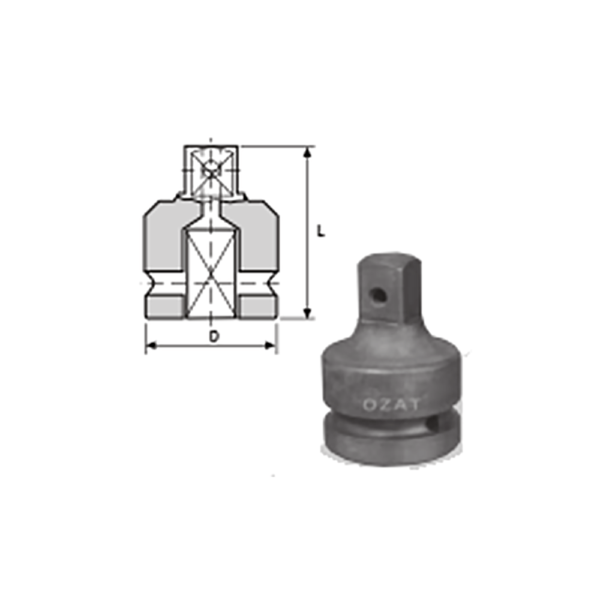 IMMAGINE 2 1 2 SQ DRIVE ADAPTORS 1 Soluzioni per la rivendita professionale e industriale The best quality of a screwing compass can be found in the ability to withstand the greatest number of impact blows generated by the tools, by the precision with which the coupling between the exit shaft of the screwdriver and the drive (square drive) of the compass and the quality of the material in which the compass is made. The OZAT compasses by Airtechnology are made with special processes that combine the traditional electroerosions in a special chemical bath. This process gives the bushes characteristics of resistance to wear and strength to use unique in the market.