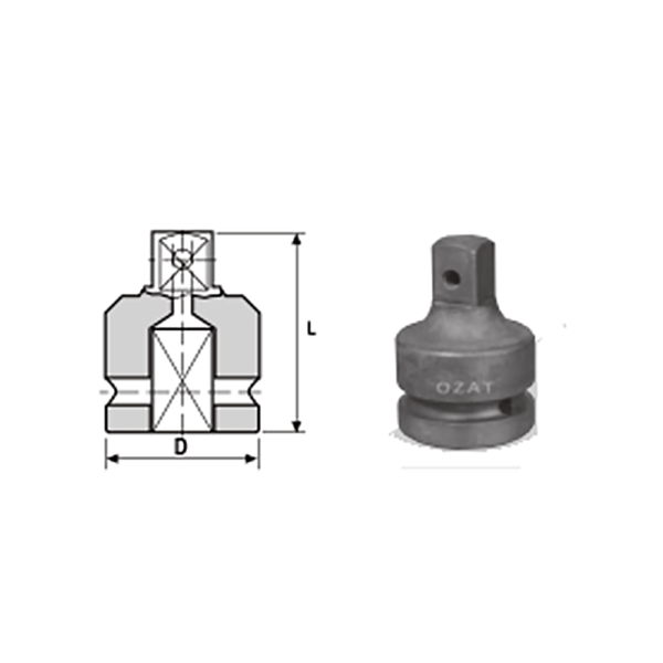IMMAGINE 3 1 2 SQ DRIVE ADAPTORS 1 Soluzioni per la rivendita professionale e industriale The best quality of a screwing compass can be found in the ability to withstand the greatest number of impact blows generated by the tools, by the precision with which the coupling between the exit shaft of the screwdriver and the drive (square drive) of the compass and the quality of the material in which the compass is made. The OZAT compasses by Airtechnology are made with special processes that combine the traditional electroerosions in a special chemical bath. This process gives the bushes characteristics of resistance to wear and strength to use unique in the market.