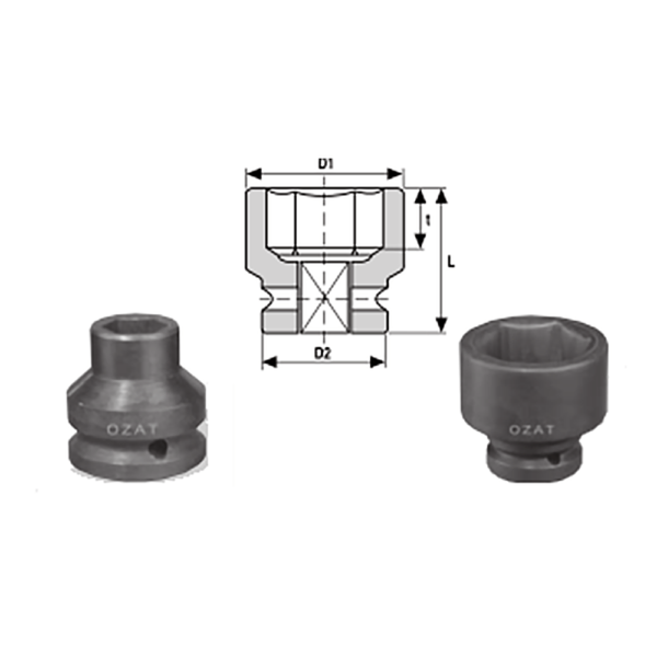 IMMAGINE 3 4 SQ DRIVE 6 POINT IMPACT SOCKETS REGULAR LENGTH 1 Soluzioni per la rivendita professionale e industriale The best quality of a screwing compass can be found in the ability to withstand the greatest number of impact blows generated by the tools, by the precision with which the coupling between the exit shaft of the screwdriver and the drive (square drive) of the compass and the quality of the material in which the compass is made. The OZAT compasses by Airtechnology are made with special processes that combine the traditional electroerosions in a special chemical bath. This process gives the bushes characteristics of resistance to wear and strength to use unique in the market.