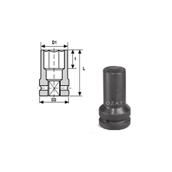 IMMAGINE 3 4 SQ DRIVE 6 POINT THIN WALL IMPACT SOCKETS LONG 1 Soluzioni per la rivendita professionale e industriale The best quality of a screwing compass can be found in the ability to withstand the greatest number of impact blows generated by the tools, by the precision with which the coupling between the exit shaft of the screwdriver and the drive (square drive) of the compass and the quality of the material in which the compass is made. The OZAT compasses by Airtechnology are made with special processes that combine the traditional electroerosions in a special chemical bath. This process gives the bushes characteristics of resistance to wear and strength to use unique in the market.