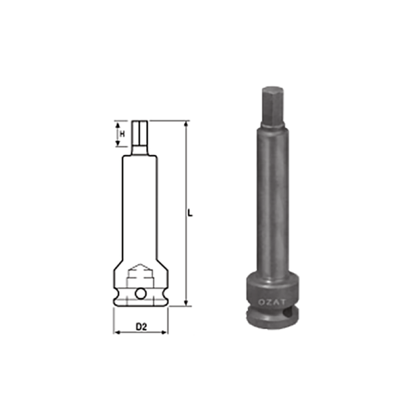 IMMAGINE 3 4 SQ DRIVE ONE PART INHEX DRIVER 150 MM 1 Soluzioni per la rivendita professionale e industriale The best quality of a screwing compass can be found in the ability to withstand the greatest number of impact blows generated by the tools, by the precision with which the coupling between the exit shaft of the screwdriver and the drive (square drive) of the compass and the quality of the material in which the compass is made. The OZAT compasses by Airtechnology are made with special processes that combine the traditional electroerosions in a special chemical bath. This process gives the bushes characteristics of resistance to wear and strength to use unique in the market.