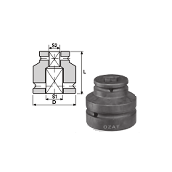 IMMAGINE 3 4 SQ DRIVE TWO SIDE FEMALE ADAPTORS 1 Soluzioni per la rivendita professionale e industriale The best quality of a screwing compass can be found in the ability to withstand the greatest number of impact blows generated by the tools, by the precision with which the coupling between the exit shaft of the screwdriver and the drive (square drive) of the compass and the quality of the material in which the compass is made. The OZAT compasses by Airtechnology are made with special processes that combine the traditional electroerosions in a special chemical bath. This process gives the bushes characteristics of resistance to wear and strength to use unique in the market.