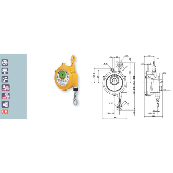 Bilanciatori a molla con sistema anticaduta _ portata da 4,5 a 120 kg  - EWF SERIES - immagine 3