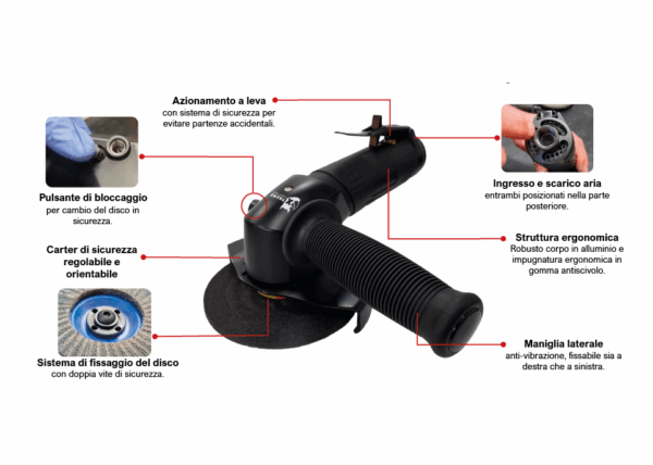 Smerigliatrici Angolari Industriali- XTA Series Xtreme Power Tools © 2.3 Hp - immagine 5