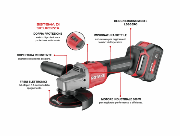 Smerigliatrici Cordless angolari - G Series 800W - immagine 3